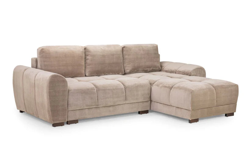Osla Sofa L Shape Corner – Stylish Mocha Comfort Seating