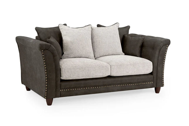 Tuxelle 2 Seater Sofa – Stylish Grey / Brown Comfort Seating
