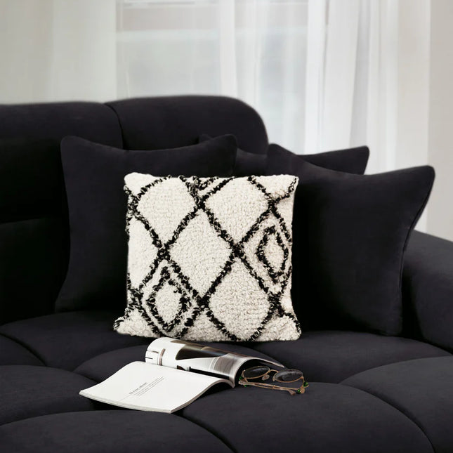 Loofie Cloud Sofa L Shape Corner – Stylish Black Comfort Seating (Left Hand)