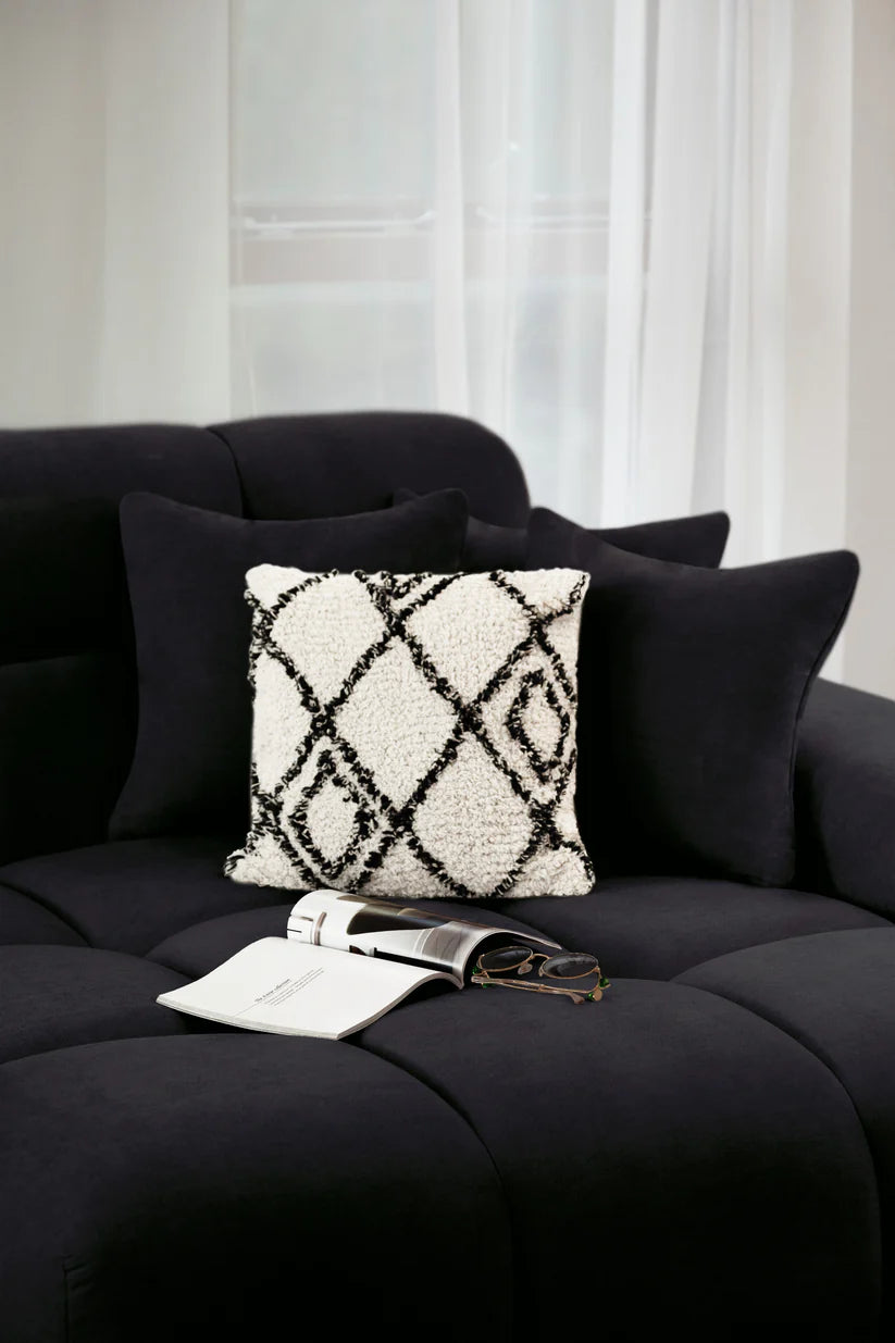 Loofie Cloud Sofa L Shape Corner – Stylish Black Comfort Seating (Left Hand)