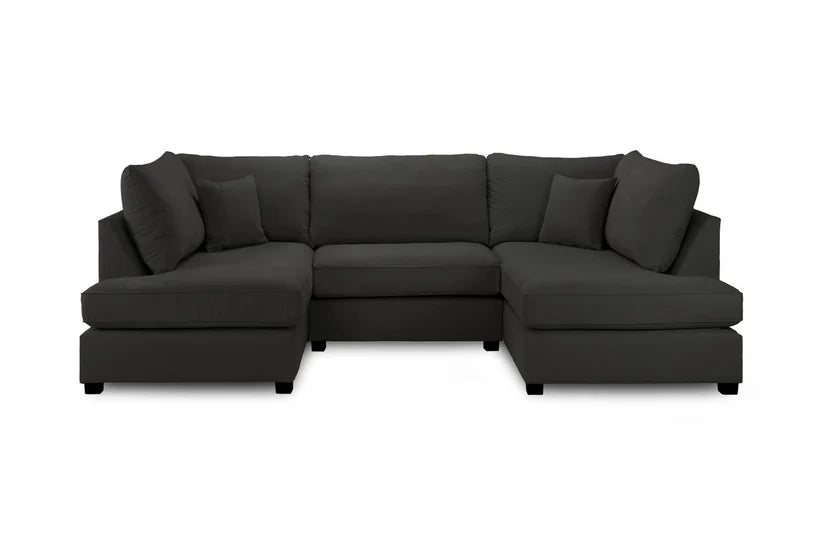 Chesbee Sofa U Shape Corner Sofa – Stylish Black Comfort Seating
