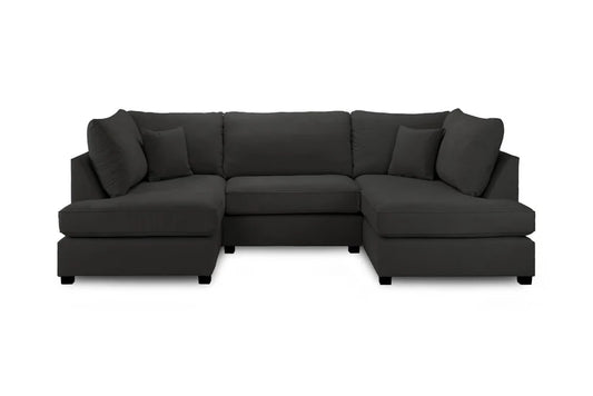 Chesbee Sofa U Shape Corner Sofa – Stylish Black Comfort Seating