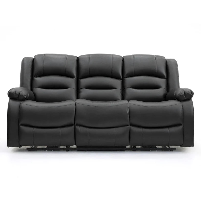 Lumo 3 Seater Electric Recliner Sofa – Stylish Black Leather Comfort Seating