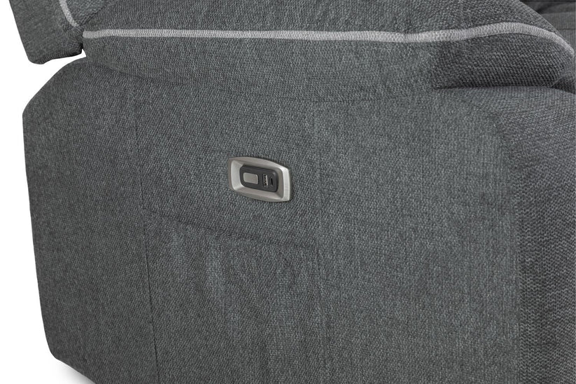 Flint 3+2 Seater Electric Recliner Sofa Set – Stylish Graphite Fabric Comfort Seating