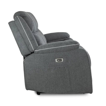 Flint 3+2 Seater Electric Recliner Sofa Set – Stylish Graphite Fabric Comfort Seating