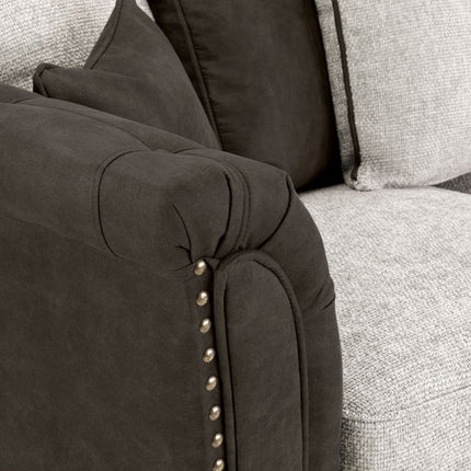Tuxelle 3+2 Sofa Set – Stylish Grey / Brown Comfort Seating