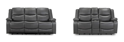Flint 3+2 Seater Electric Recliner Sofa Set – Stylish Grey Leather Comfort Seating