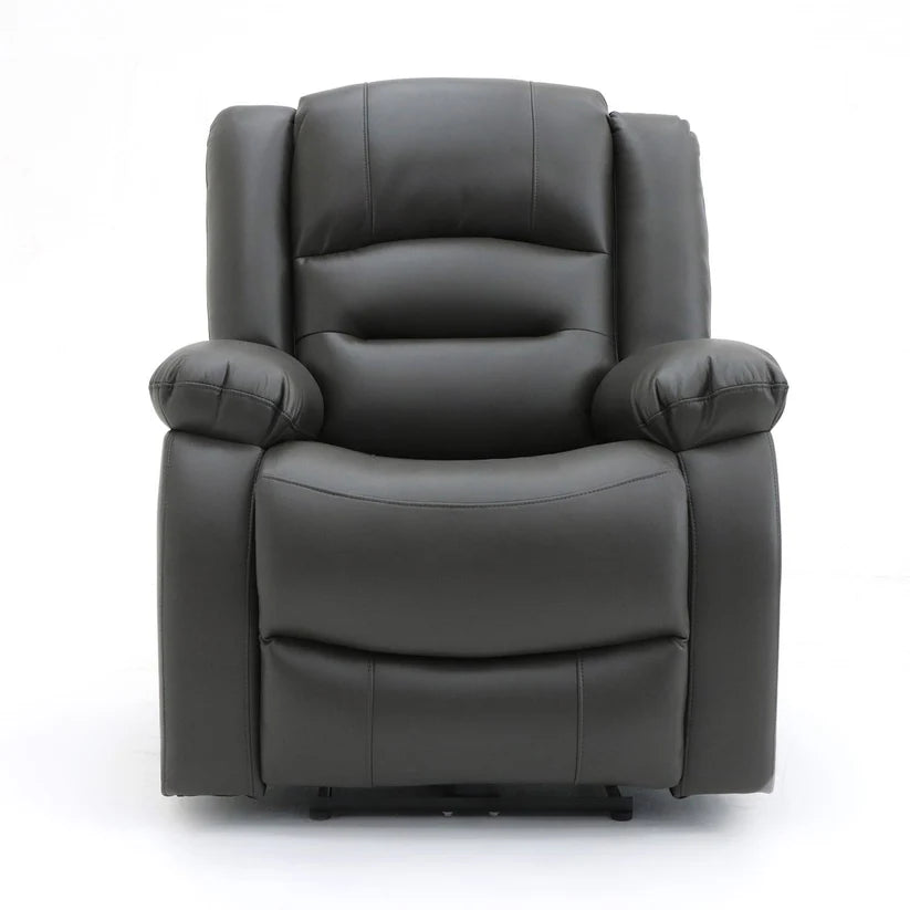 Lumo Armchair Electric Recliner Sofa – Stylish Grey Leather Comfort Seating