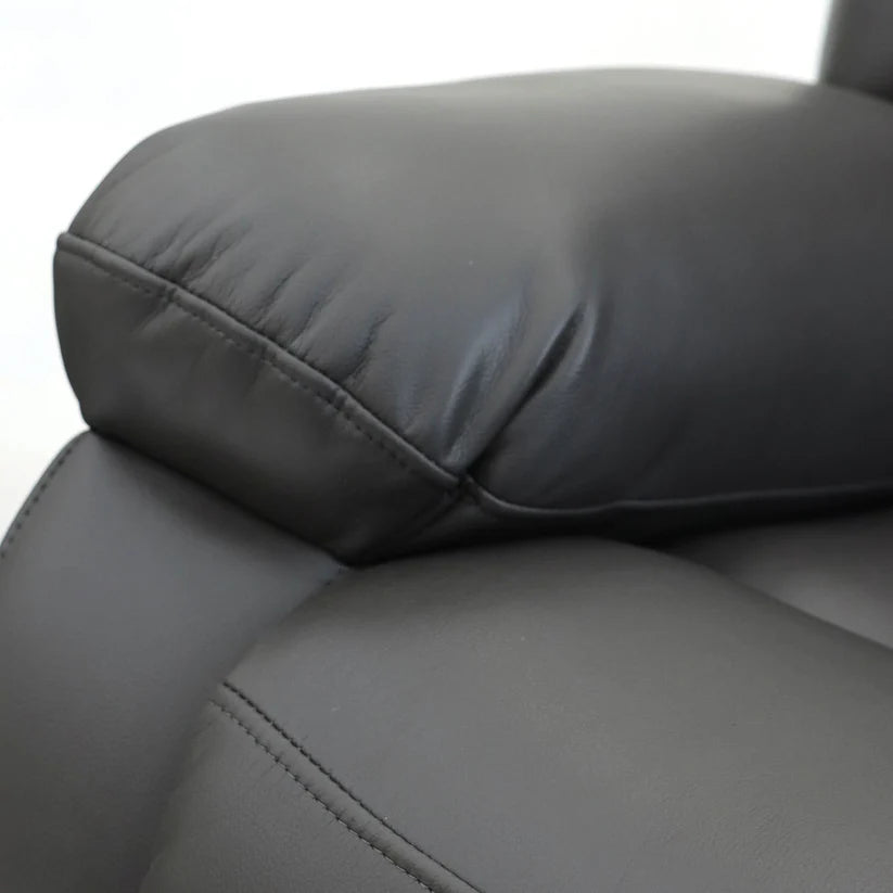 Lumo 2 Seater Electric Recliner Sofa – Stylish Grey Leather Comfort Seating