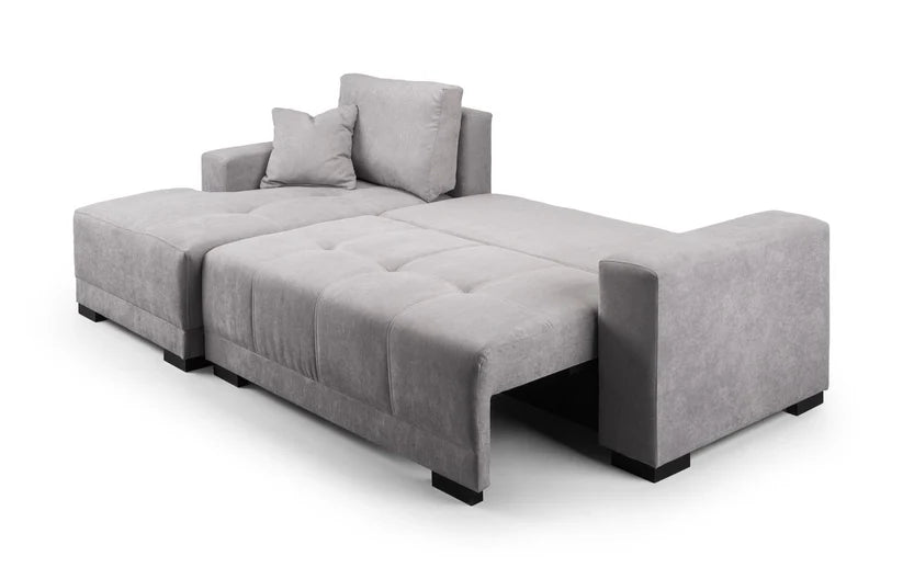 Nest Sofa Bed L Shape Corner – Stylish Grey Comfort Seating (Left Hand)