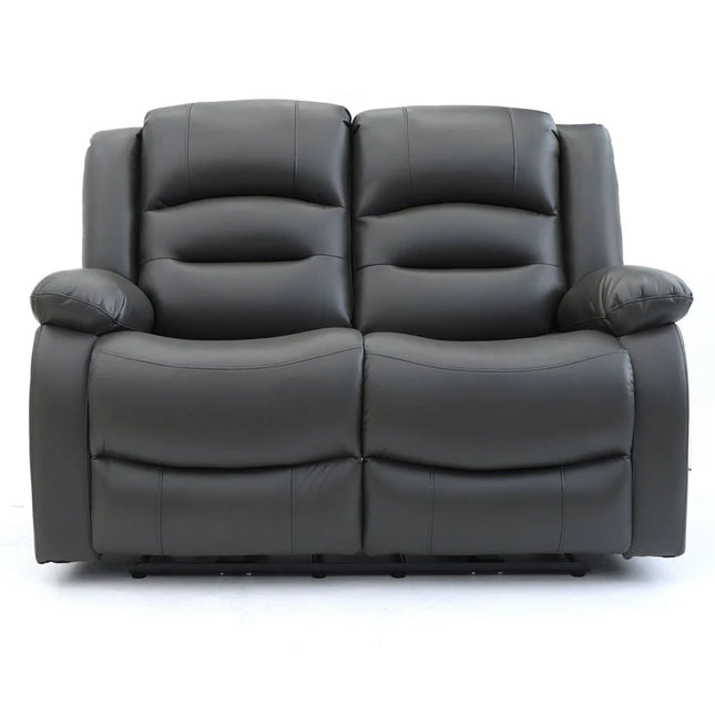 Lumo 2 Seater Electric Recliner Sofa – Stylish Grey Leather Comfort Seating