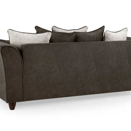 Tuxelle 3 Seater Sofa – Stylish Grey / Brown Comfort Seating