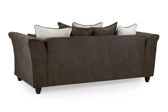 Tuxelle 3 Seater Sofa – Stylish Grey / Brown Comfort Seating