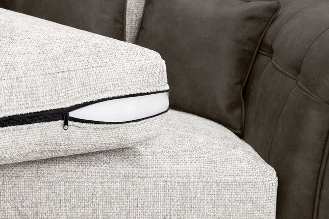 Tuxelle 3 Seater Sofa – Stylish Grey / Brown Comfort Seating