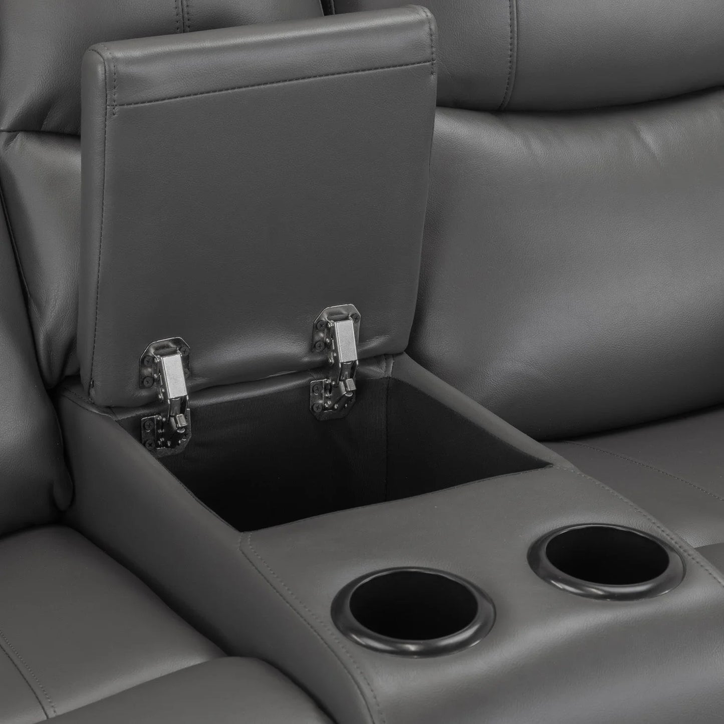 Flint 2 Seater Electric Recliner Sofa – Stylish Grey Leather Comfort Seating