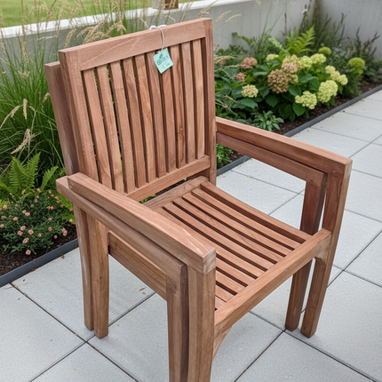 Teak Garden Furniture Set 180cm - 240cm Rectangle Dining table & 6 Chairs with Cushions!