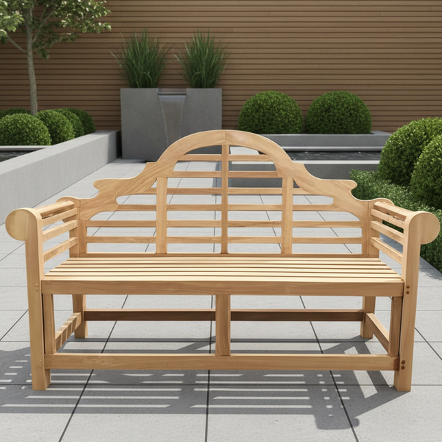 Teak Lutyen Bench 3 Seater Garden