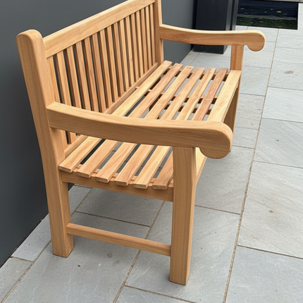 Stunning Heavy Duty Extra Thick Teak Bench 3 Seater Garden