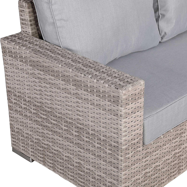 Ashford Rattan Garden Furniture Corner Sofa Set With Rising Table (Rectangle) - Right Hand