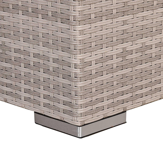 Ashford Rattan Garden Furniture Corner Sofa Set With Rising Table (Rectangle) - Left Hand