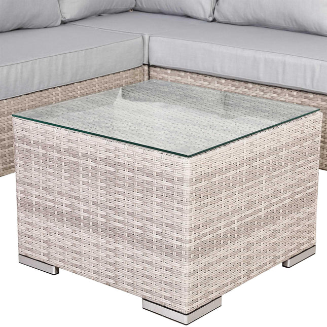 Ashford Rattan Garden Furniture Corner Sofa Set With Coffee Table - Left Hand