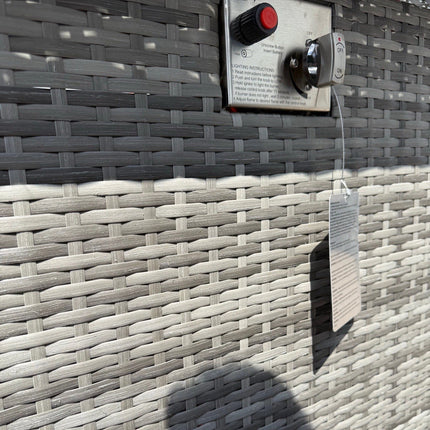 Oasis Rattan Garden Furniture Fire Pit Corner Sofa Set